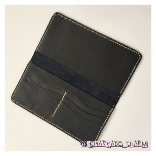 کیف پول چرم دستدوز|هنرکده چرم 